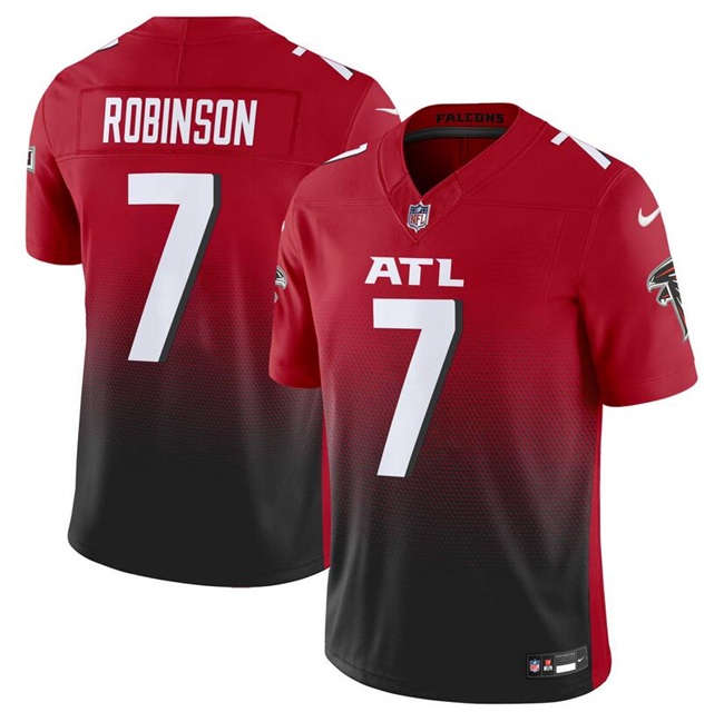 Men's Atlanta Falcons #7 Bijan Robinson Red/Black F.U.S.E Vapor Untouchable Limited Stitched Football Jersey Men's Atlanta Falcons #7 Bijan Robinson Red/Black F.U.S.E Vapor Untouchable Limited Stitched Football Jersey